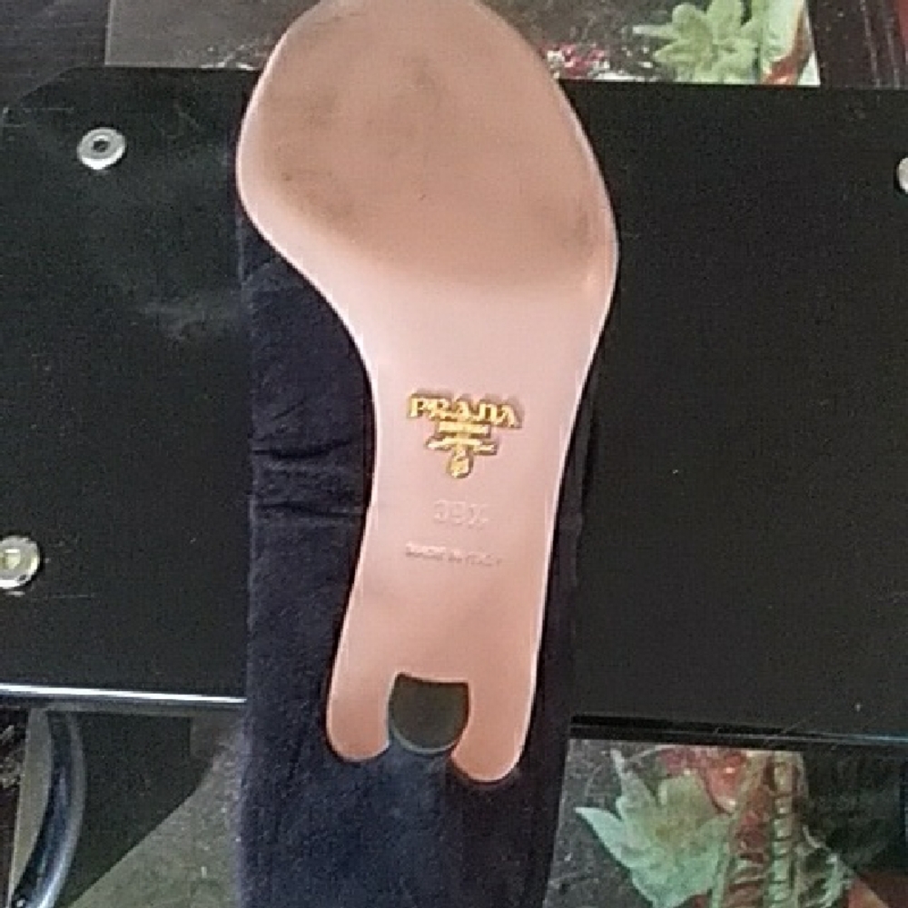 Prada Women's Blue Suade Shoes